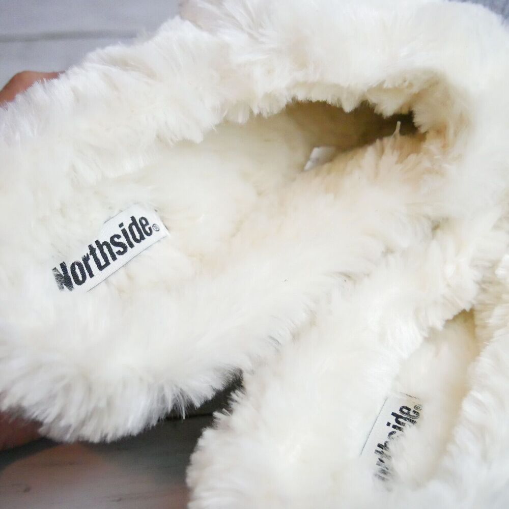 Northside Womens Size XL (11) Elena Slipper Chunky Sweater-Knit Upper Faux Fur - Picture 9 of 9